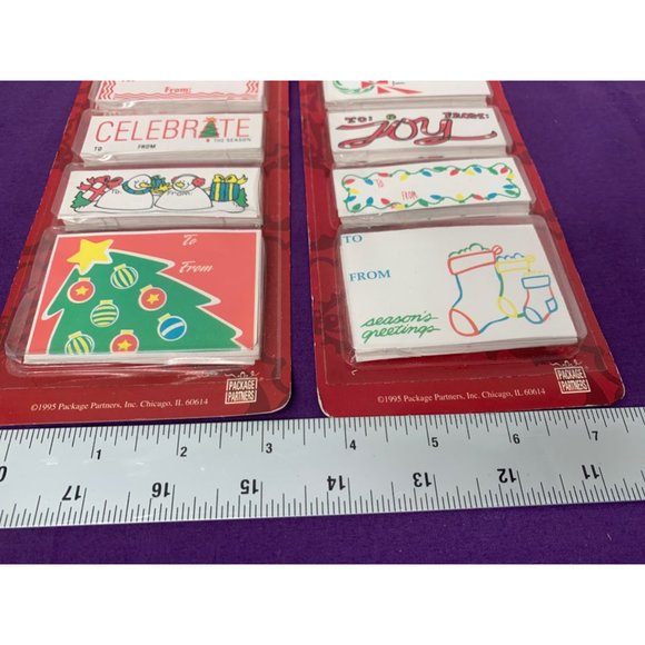 Vintage Gift Tags 1995 Package Partners 75 Gift Tags Per Package Lot of Two - Picture 4 of 7